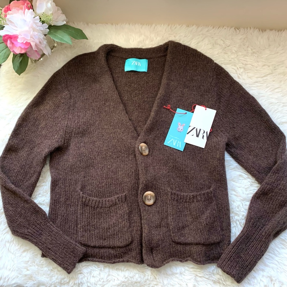Zara x Harry Lambert Wool Cardigan Sweater